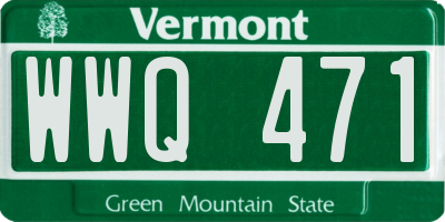 VT license plate WWQ471