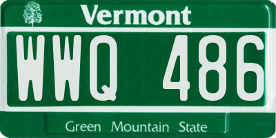 VT license plate WWQ486