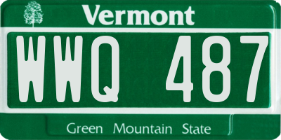 VT license plate WWQ487
