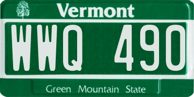 VT license plate WWQ490