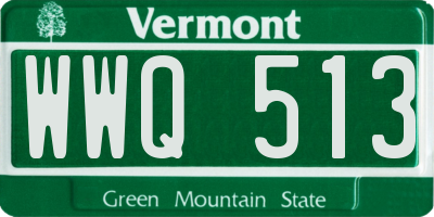 VT license plate WWQ513