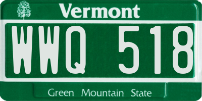 VT license plate WWQ518
