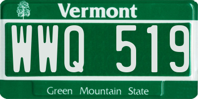 VT license plate WWQ519
