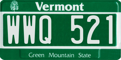 VT license plate WWQ521