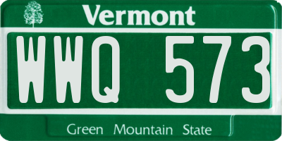 VT license plate WWQ573