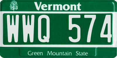 VT license plate WWQ574
