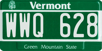 VT license plate WWQ628