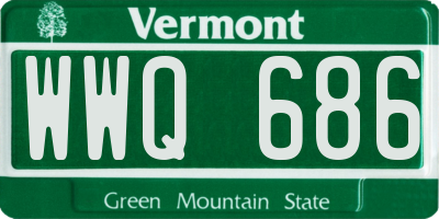 VT license plate WWQ686