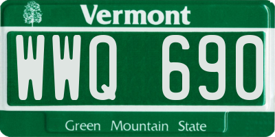 VT license plate WWQ690