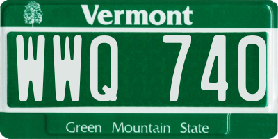 VT license plate WWQ740
