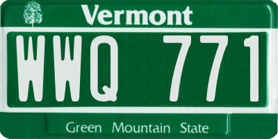 VT license plate WWQ771