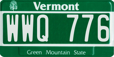 VT license plate WWQ776