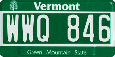 VT license plate WWQ846