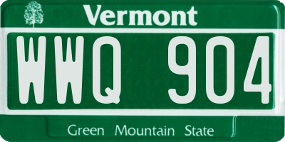 VT license plate WWQ904