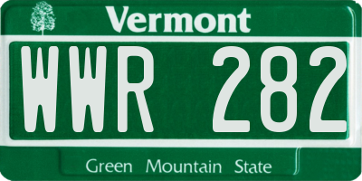 VT license plate WWR282