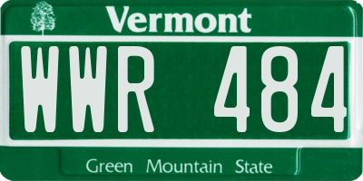 VT license plate WWR484