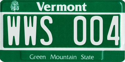 VT license plate WWS004