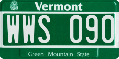 VT license plate WWS090