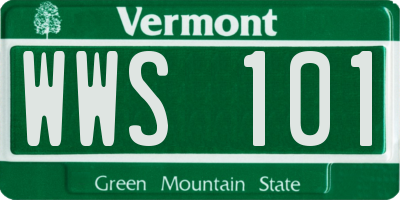 VT license plate WWS101