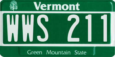 VT license plate WWS211