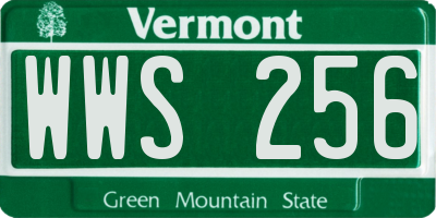VT license plate WWS256