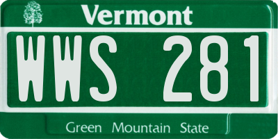 VT license plate WWS281