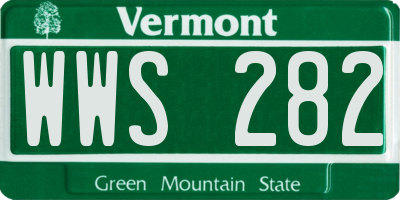 VT license plate WWS282