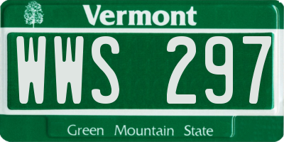 VT license plate WWS297