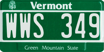 VT license plate WWS349