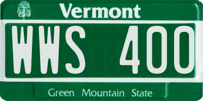 VT license plate WWS400