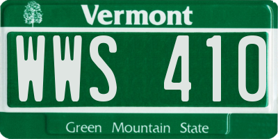 VT license plate WWS410