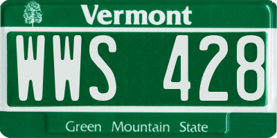 VT license plate WWS428