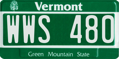 VT license plate WWS480