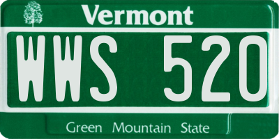 VT license plate WWS520