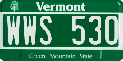 VT license plate WWS530