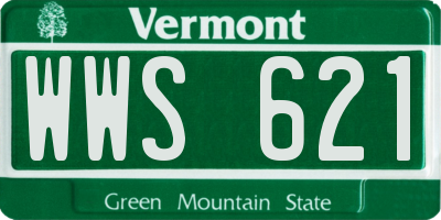 VT license plate WWS621