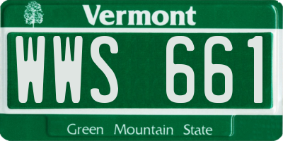VT license plate WWS661
