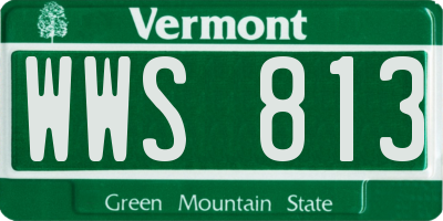VT license plate WWS813
