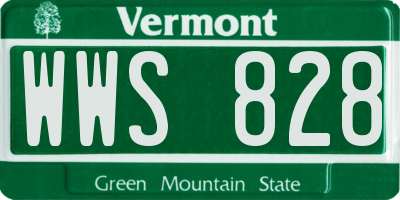 VT license plate WWS828