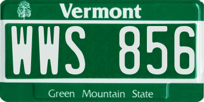 VT license plate WWS856