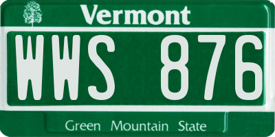 VT license plate WWS876