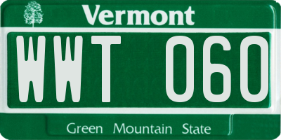 VT license plate WWT060