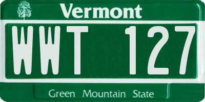 VT license plate WWT127