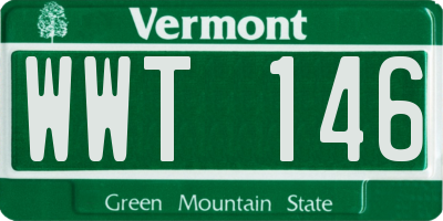 VT license plate WWT146