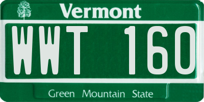 VT license plate WWT160