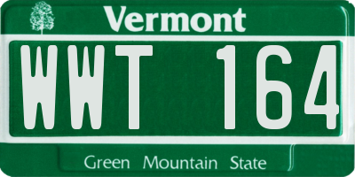 VT license plate WWT164