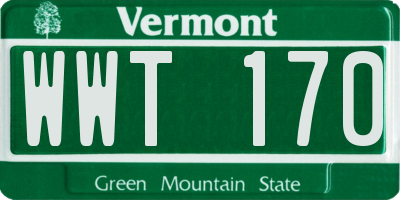 VT license plate WWT170