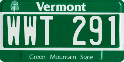 VT license plate WWT291