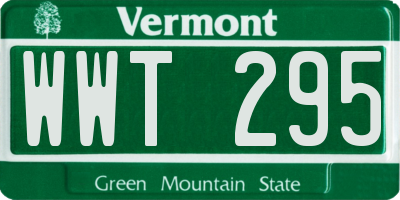 VT license plate WWT295