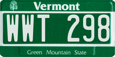 VT license plate WWT298